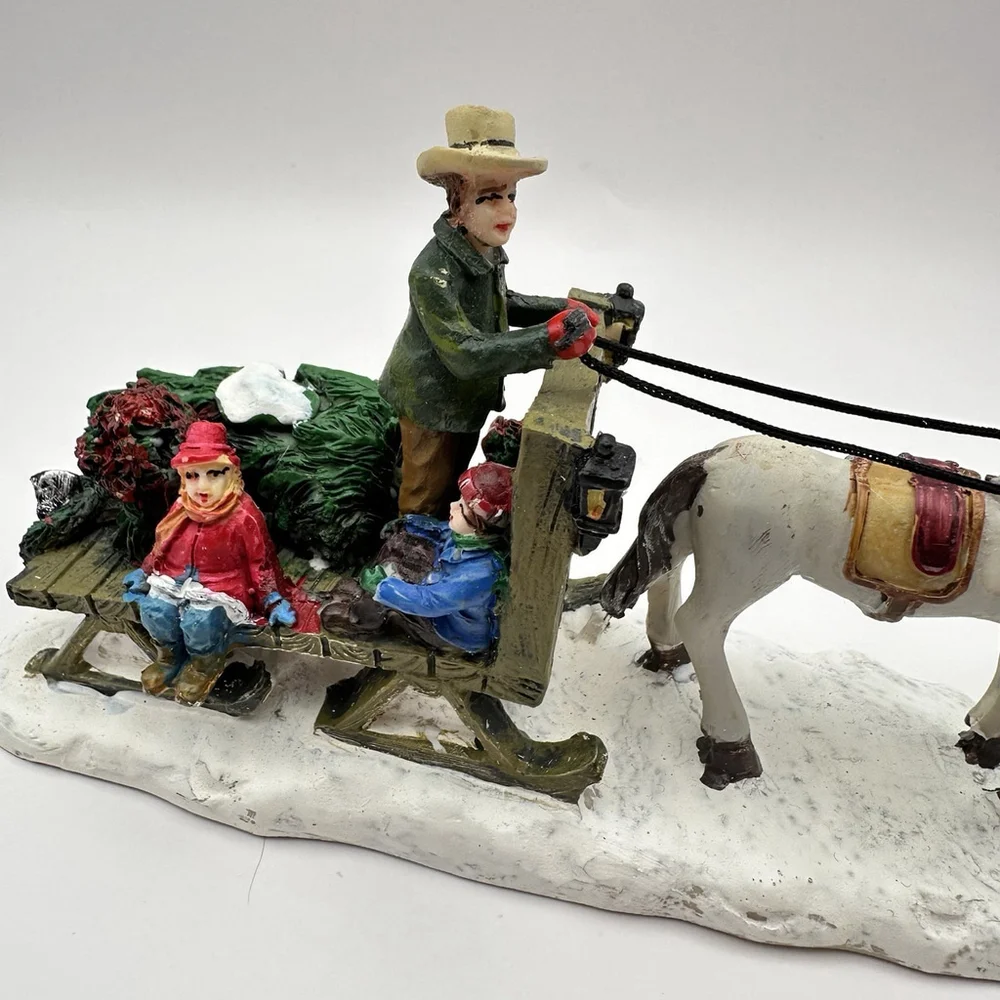 Home Accents Holiday Canterbury Lane Horse-Drawn Sleigh - Picture 3 of 8